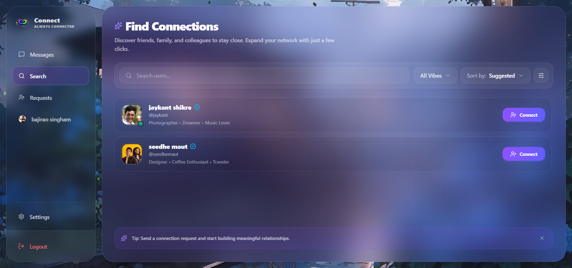 Connect screenshot 3